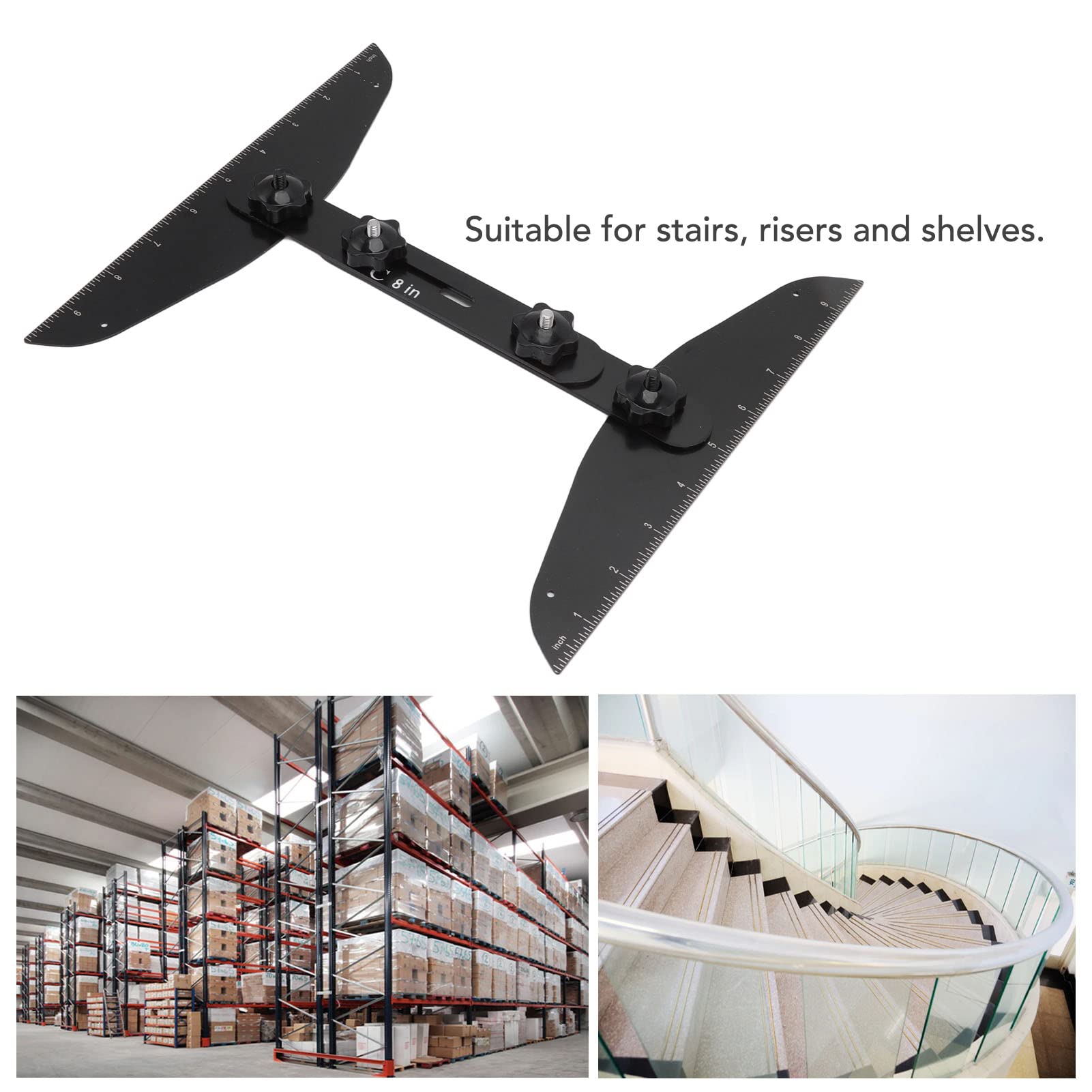 Calibro Per Scale Regolabile - Strumento Di Misura Per Gradini, Alzate E Ripiani (28-152 Cm)