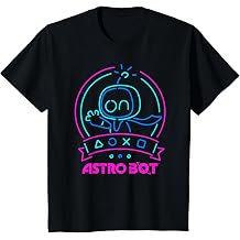Kids Astro Bot Rescue Mission Waving Neon Video Game T-Shirt