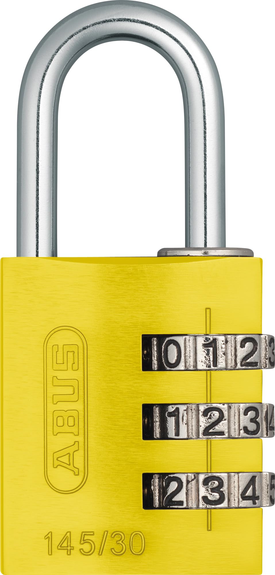 ABUS 465819-145/30_Amarillo_B Candado aluminio combinacion 30 mm 3 dígitos Amarillo Blister