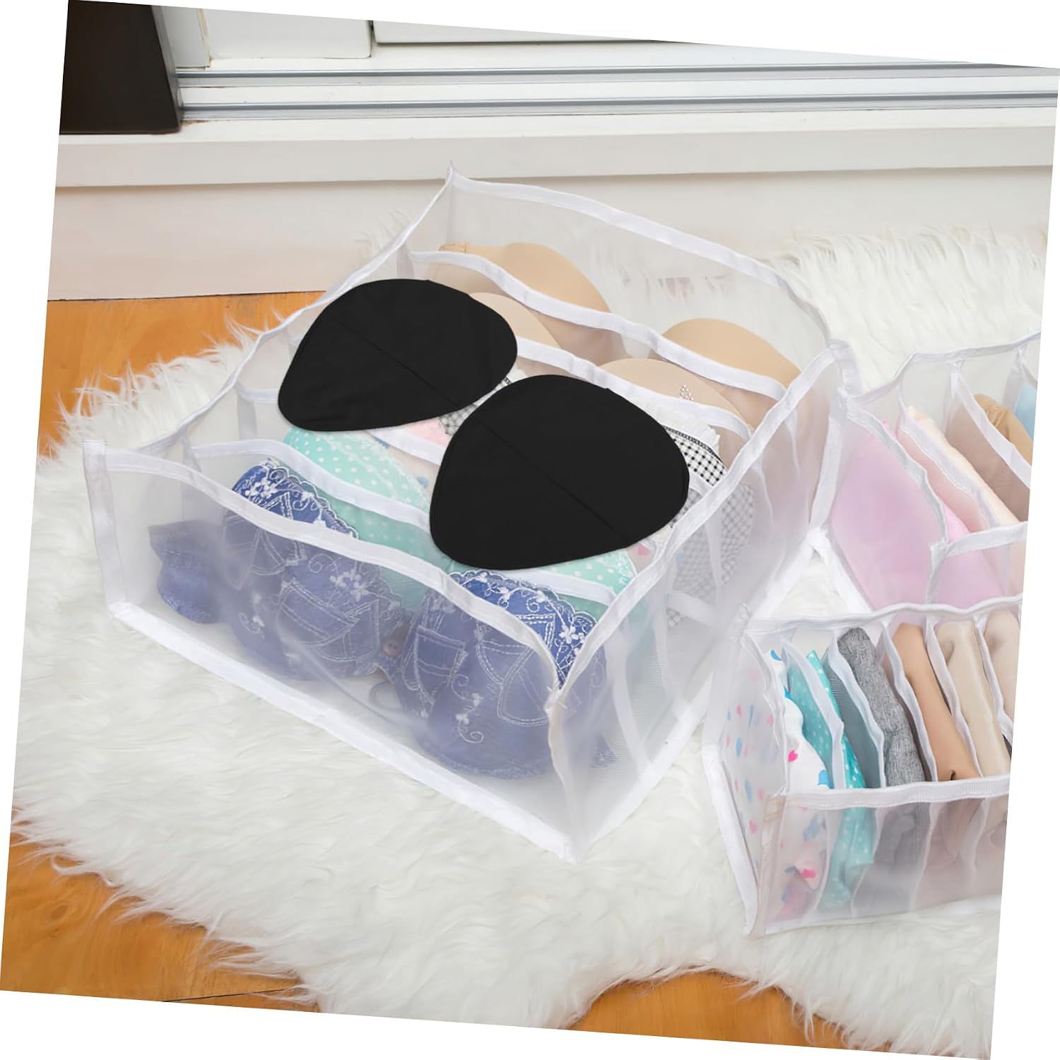 VALICLUD Cotton Breast Form Protective Case Breathable and Comfortable Pocket for Prosthetic Breasts Versatile Use for Daily Life Sports and Travel Black