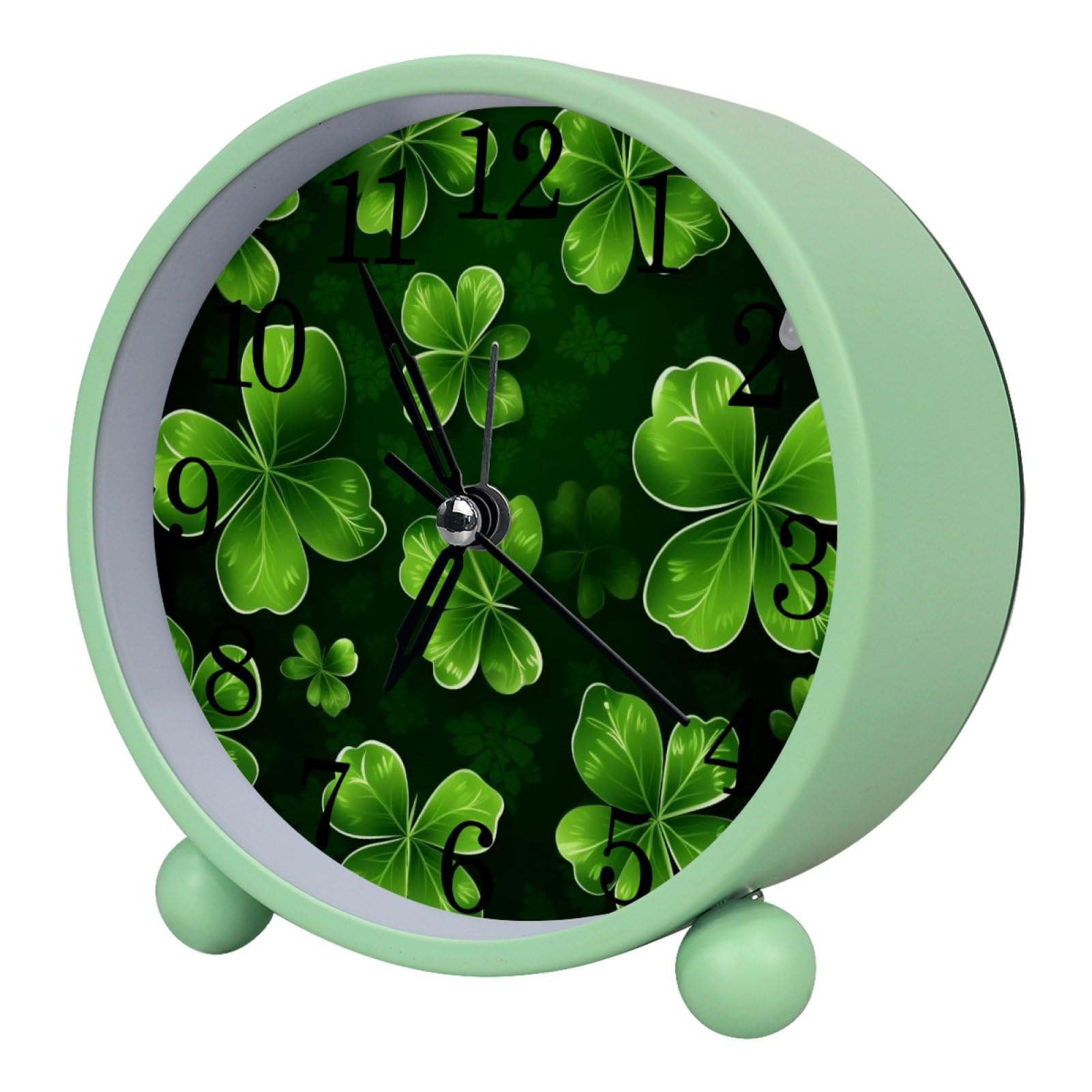 etoenbrc Battery Operated Clock Slient Plastic Table Clock Battery Operated Bedside Alarm Clock with Light for Bedroom Living Room(Color183)
