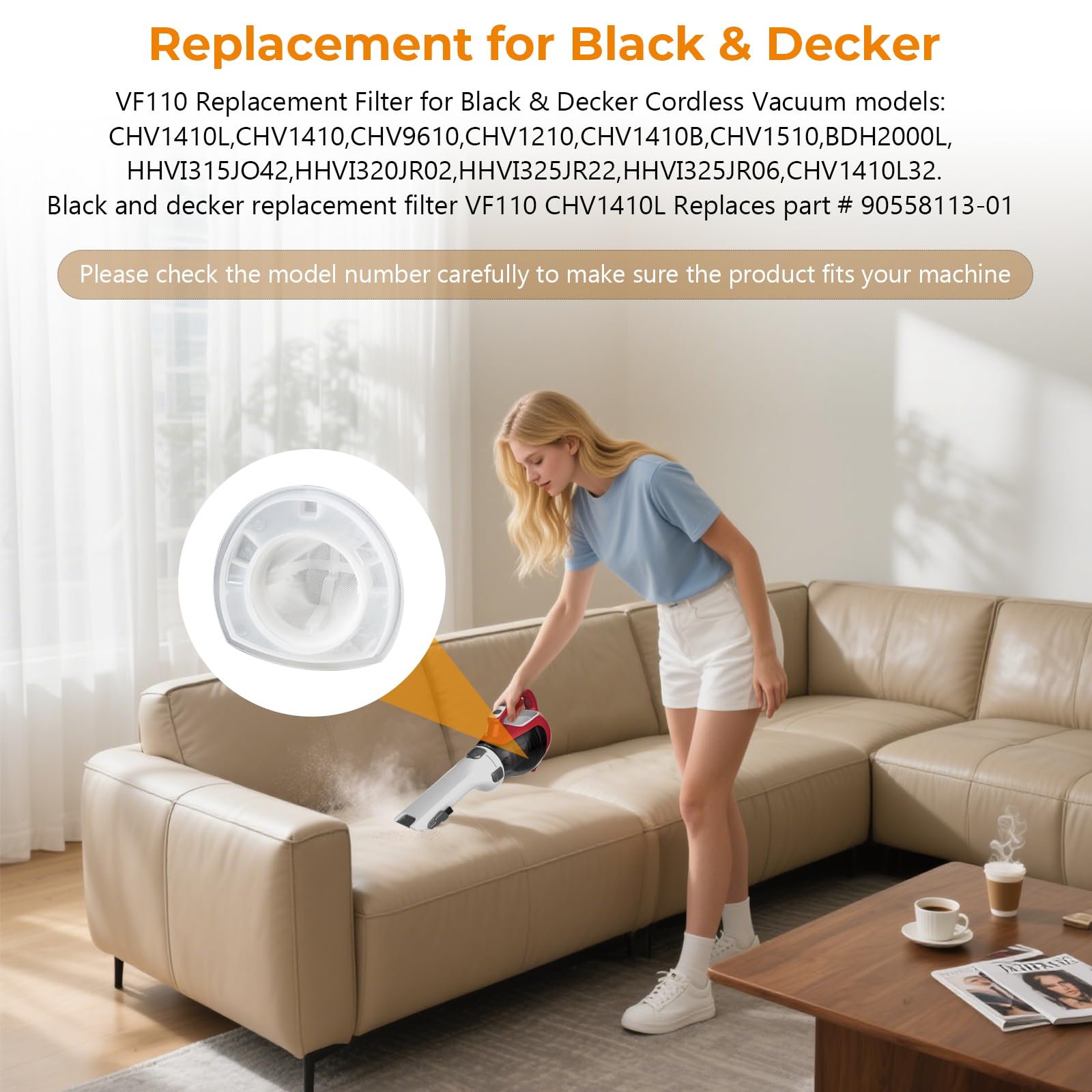 Black+Decker Vacuum Filters - 6 Pack Replacement -3