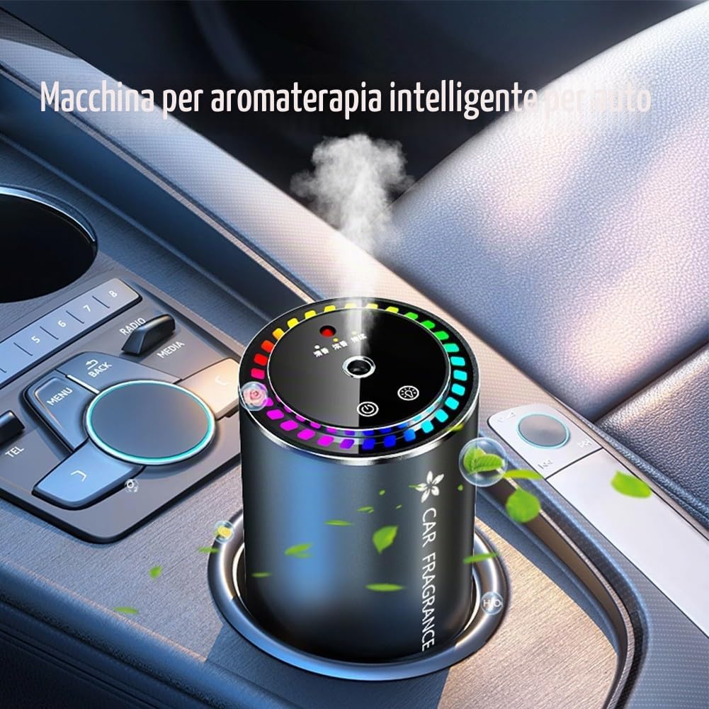 HpLive Umidificatore intelligente per auto, purificatore d'aria con diffusore di aromi a 3 livelli, proiezione cielo stellato, diffusore di aromi, 500 mAh