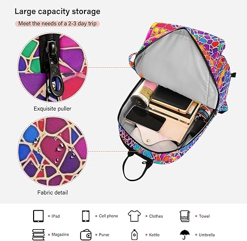 Miniatura 6 de Tennis Badminton Racquet Bag Lightweight Moroccan Patterns Bright Neon Colors Tennis Racket Cover Holds 2 Rackets for Women Men raquetas de tenis
