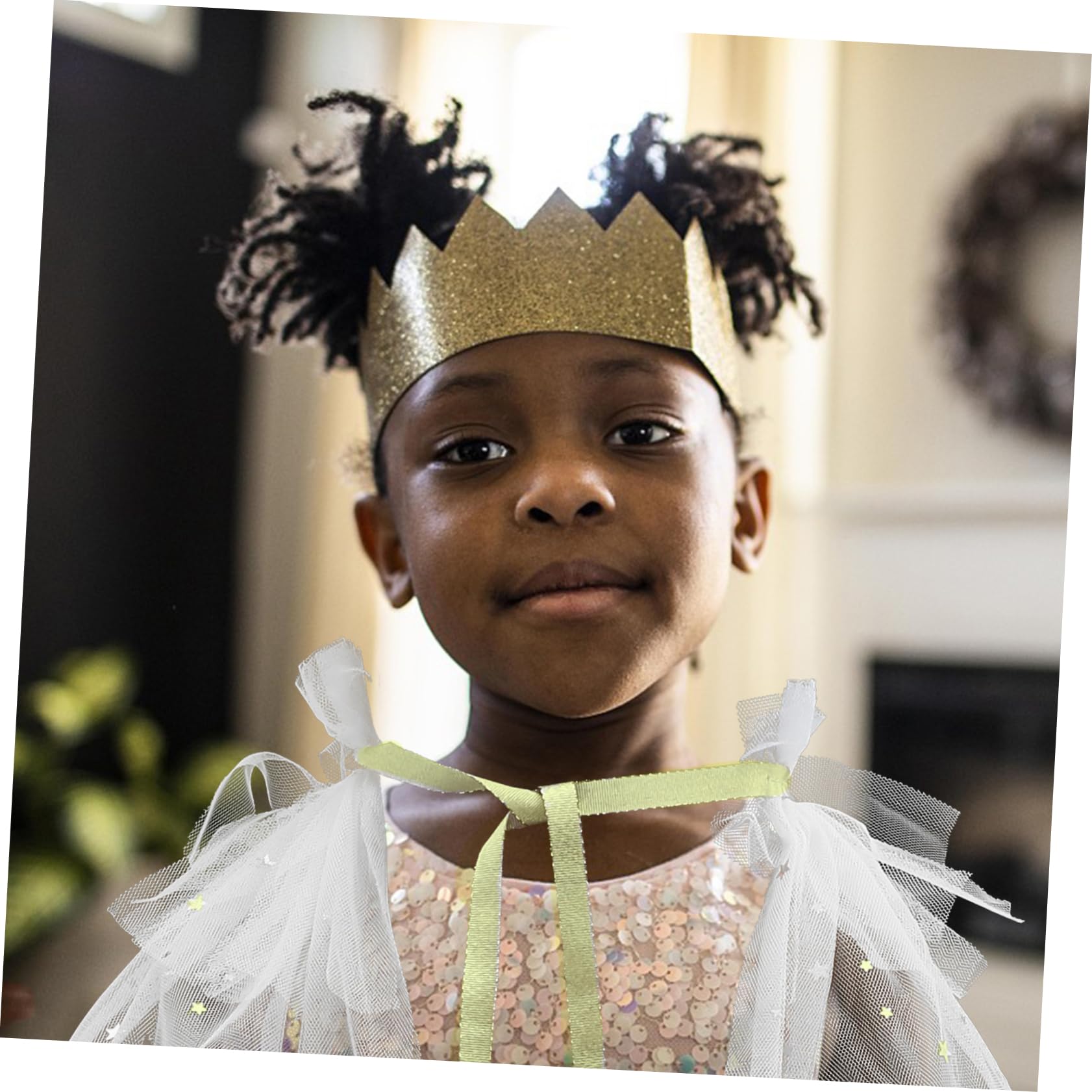 Mantello da Principessa per Bambina, in Poliestere e Cotone, Bianco, Facile da Indossare da Togliere, per Feste di Compleanno e Travestimenti Cosplay