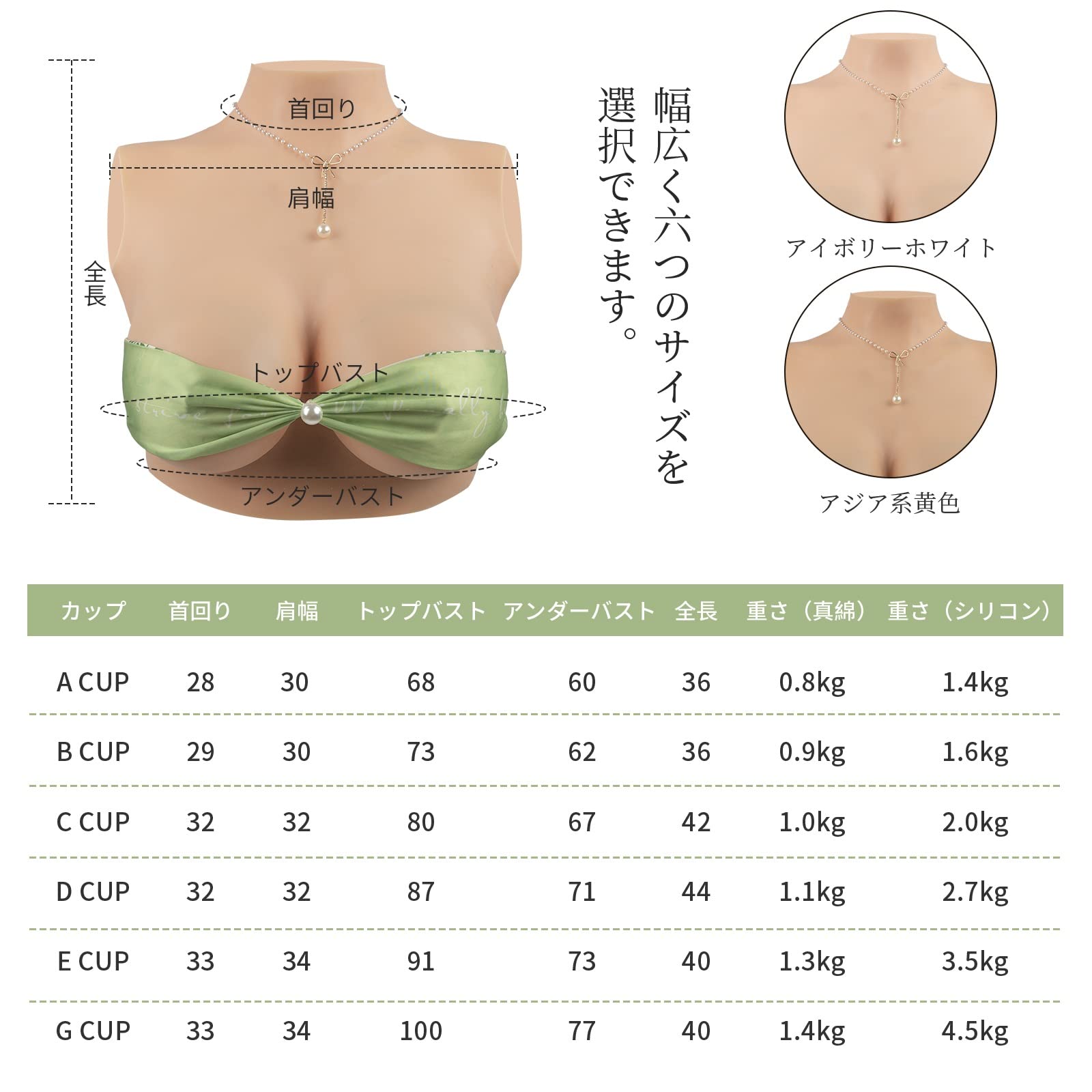 Amazon.co.jp: [CYOMI] シリコンバスト（自然版-揺れる） 人工乳房 