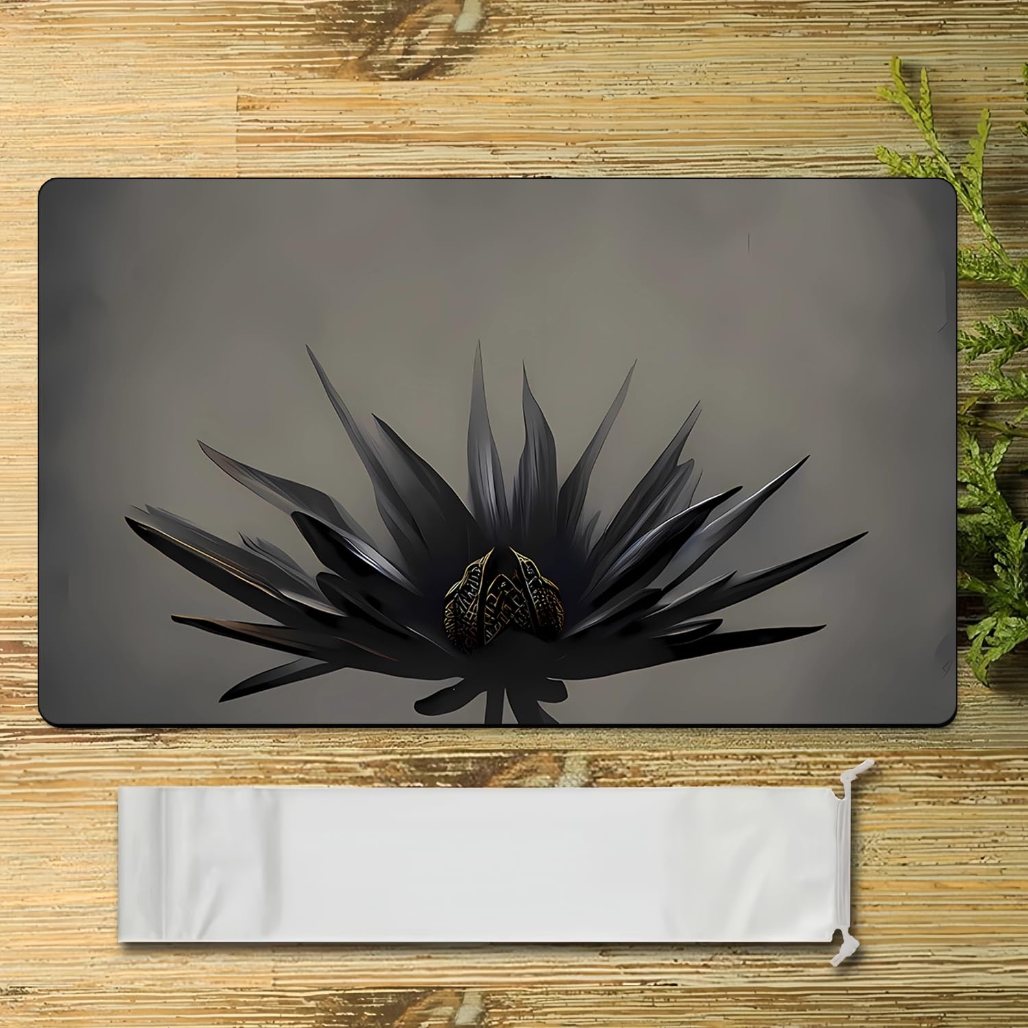 Fantasy Black Lotus TCG Playmat, tappetino da gioco per MTG DTCG CCG RPG carte collezionabili inchiostro pittura giochi giochi superficie liscia gioco battaglia collezione Cool 13