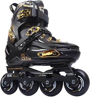 Roller Skates Adjustable Inline Skates,Five-Speed Adjustment High Elastic Wear-Resistant Wheel Aluminum Alloy Bracket Suitable For Adults Adult Fitness Inline Skates