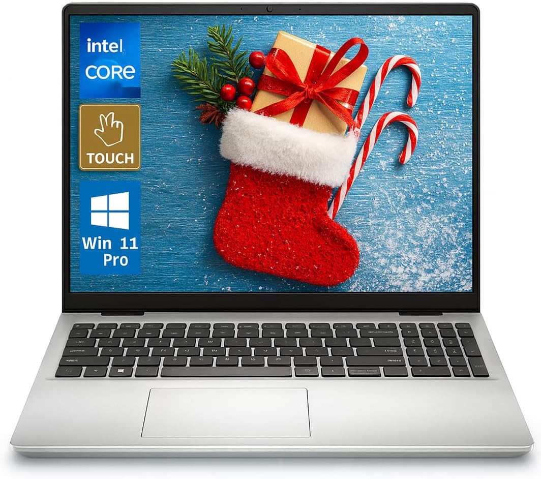 Dell DC16251 Touchscreen Laptop, 16" FHD+IPS Display, Intel Core 7-150U Processor (10-Core), 32GB DDR5 RAM, 1TB SSD, Windows 11 Pro with Copilot AI, Backlit Keyboard, Fingerprint Reader, Wi-Fi 6