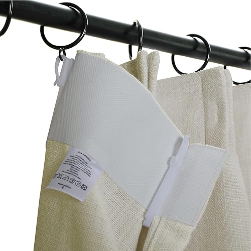 Miniatura 3 de ChadMade Cortina plisada de lino pesado de 50 pulgadas de ancho x 96 pulgadas de largo, cortina plisada de 96 pulgadas de largo, cortina para