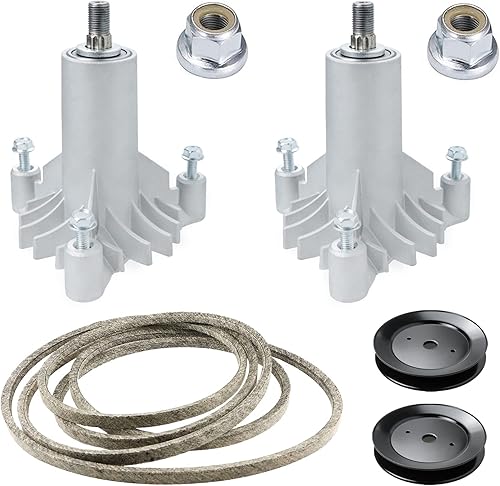 El kit de reconstrucción de cortacésped de cubierta de 42 pulgadas incluye (2) husillos 130794 532130794 582922301, (2) poleas 173436 129861, (1)