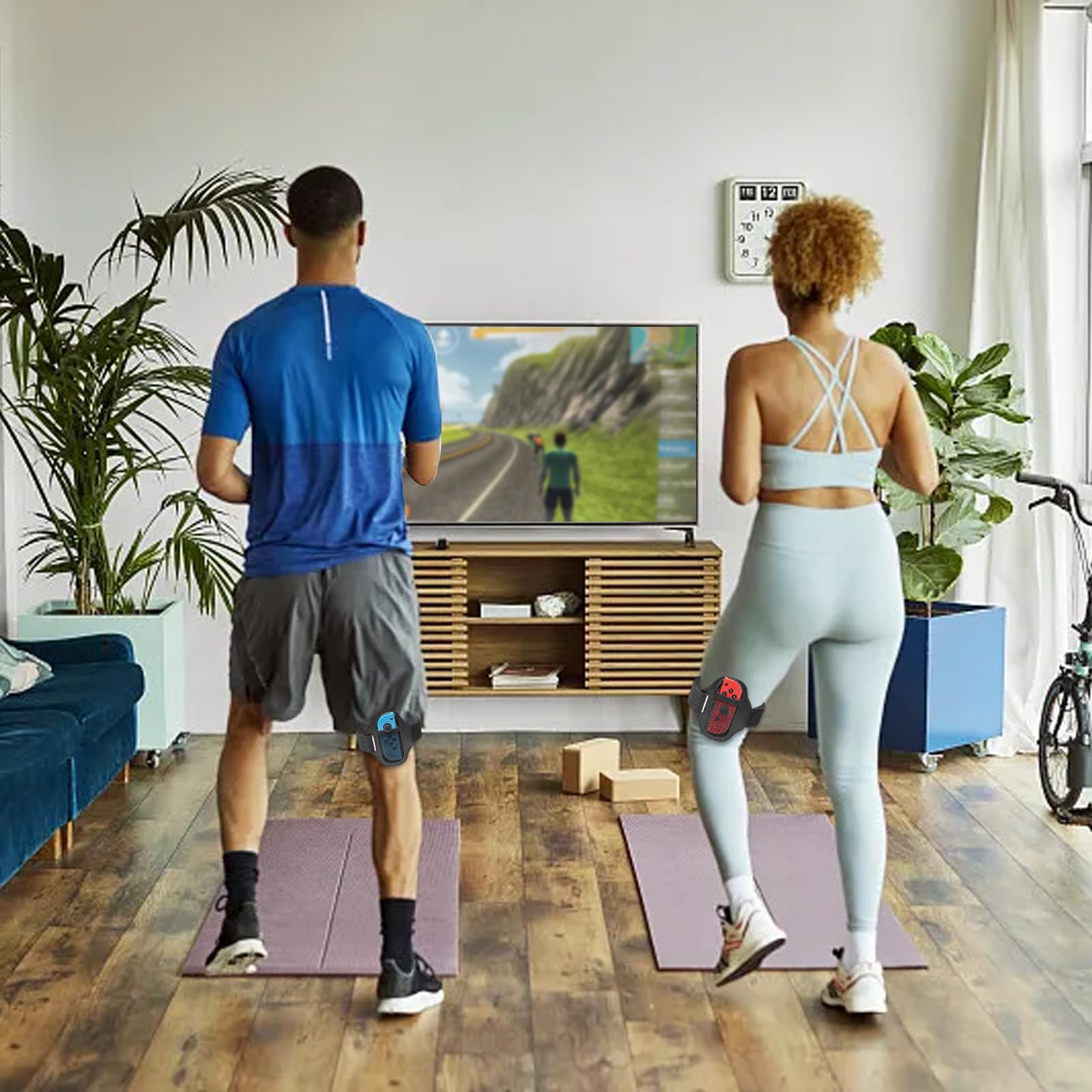 2 pezzi Switch, cinghie elastiche per gambe, cinturini regolabili per switch, fasce elastiche per danza per adulti e bambini (nero)