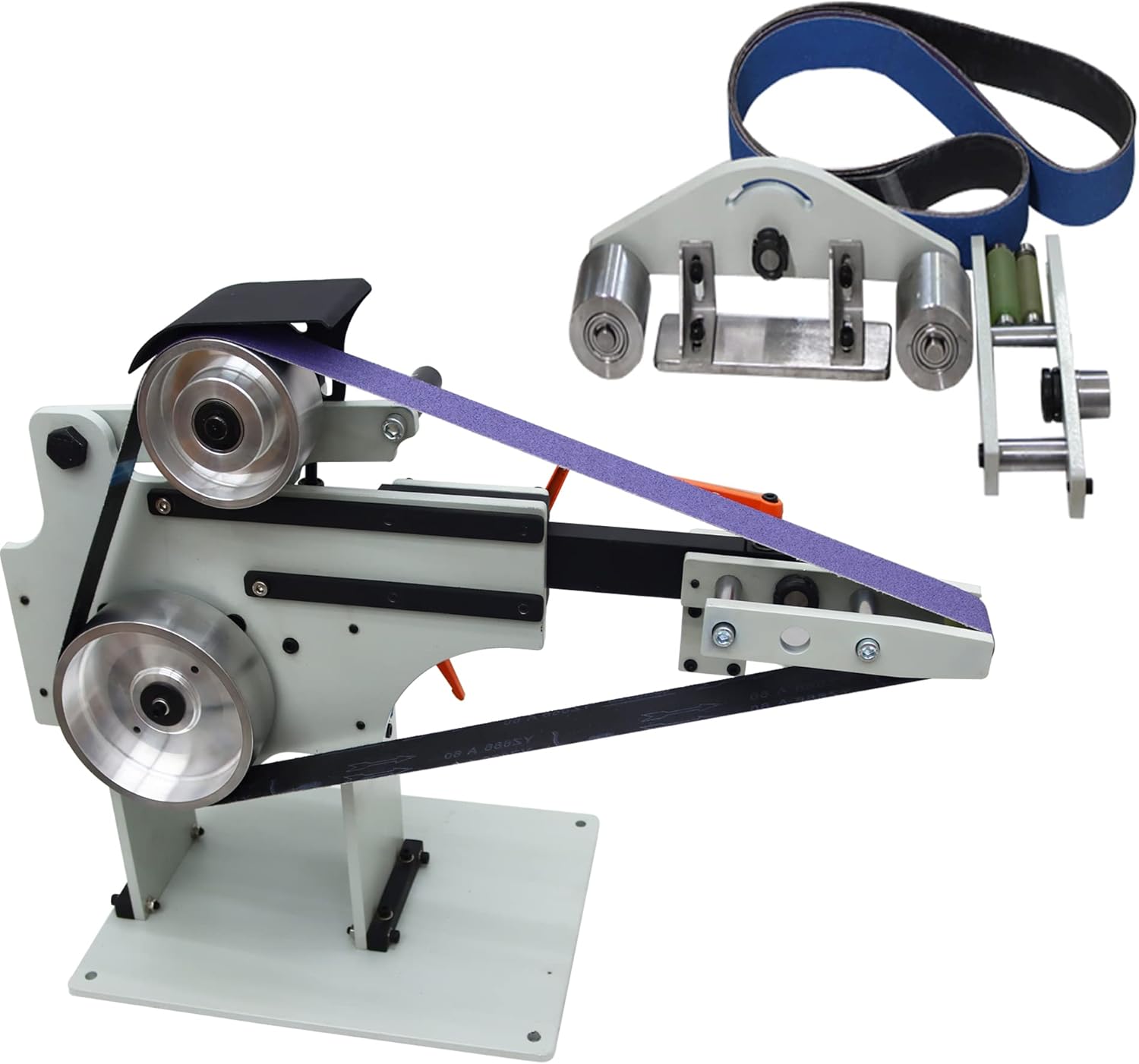 Belt Sander Knife Grinder Variable Speed Multi-Function with Wheel and Flat Platen Tool Rest for Knife Making 71-83"*2" Belt with Reversible Stand 1500W Motor 220V