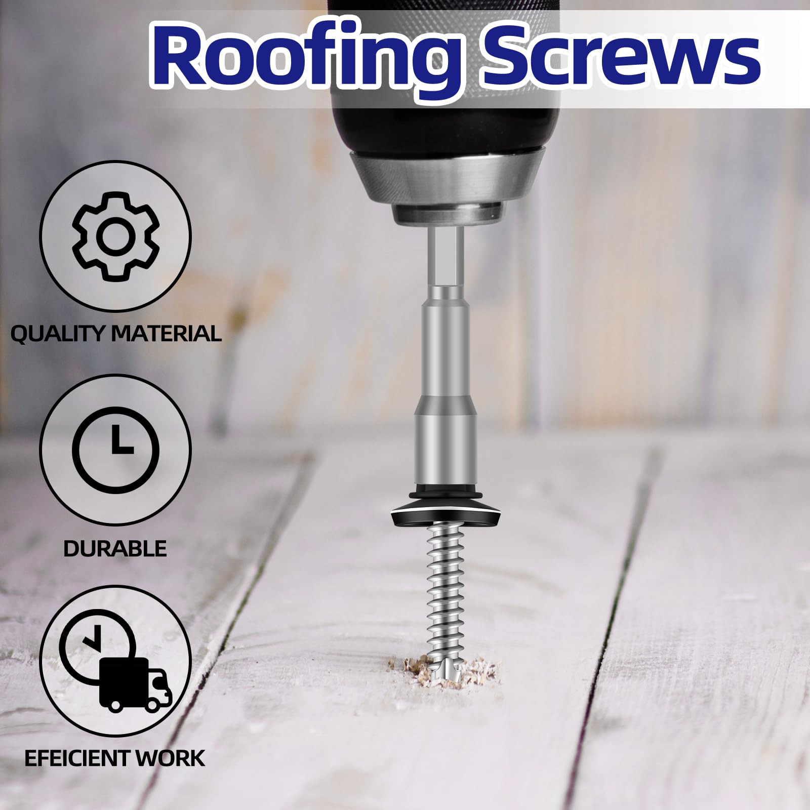 Zinc Plated Roofing Screws - 100 PCS -3