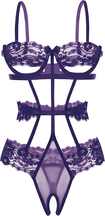 Avidlove Lingerie for Women Lace Body Suits Teddy Mini Babydoll Outfit