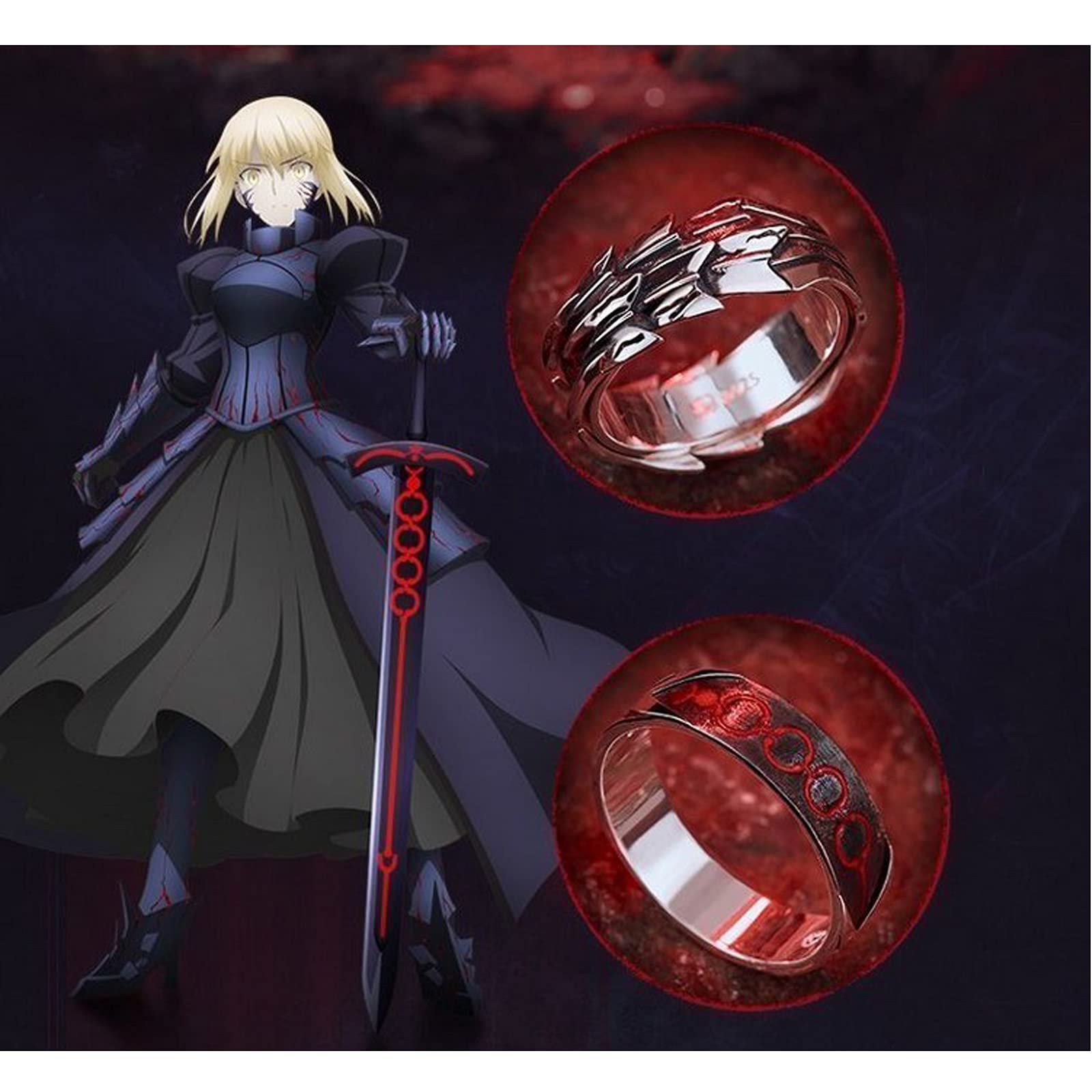 Amazon.co.jp: Fate Stay Night 指輪 メンズ レディース リング S925