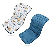Vista 15 de Cojín de Cochecito de Bebé, Colchoneta Universal Transpirable para Cochecito, Cojín de Cochecito para Cochecitos 100% Algodón, 34x78cm, 1 Paquete
