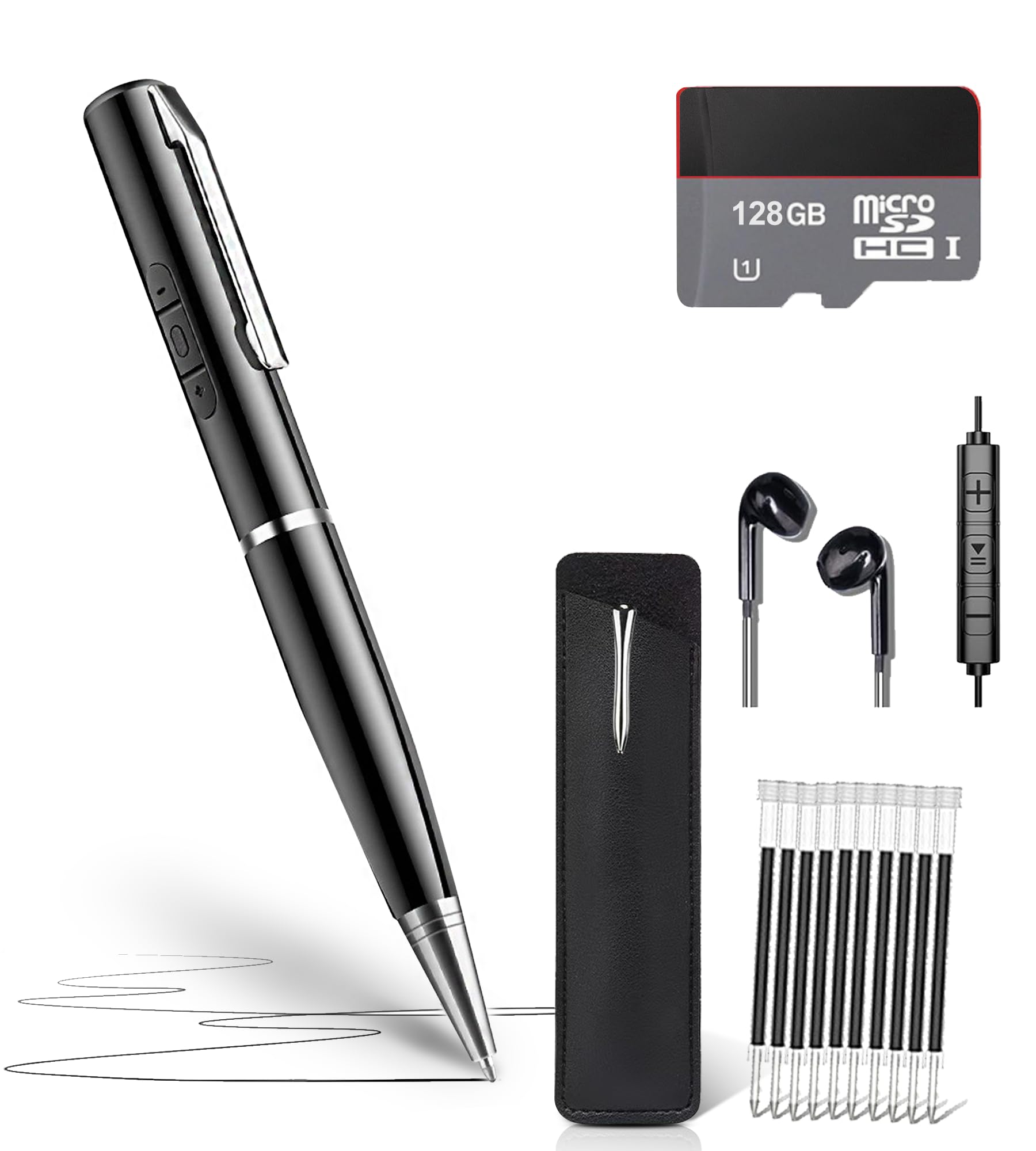 Photo 1 of 128GB AI Digital Voice Recorder with Playback, AI Intelligent Noise Reduction Audio Recorder, Type-C Fast Data Transfer, Voice Activated Recording Device for Lectures, Meetings, Interviews, Class