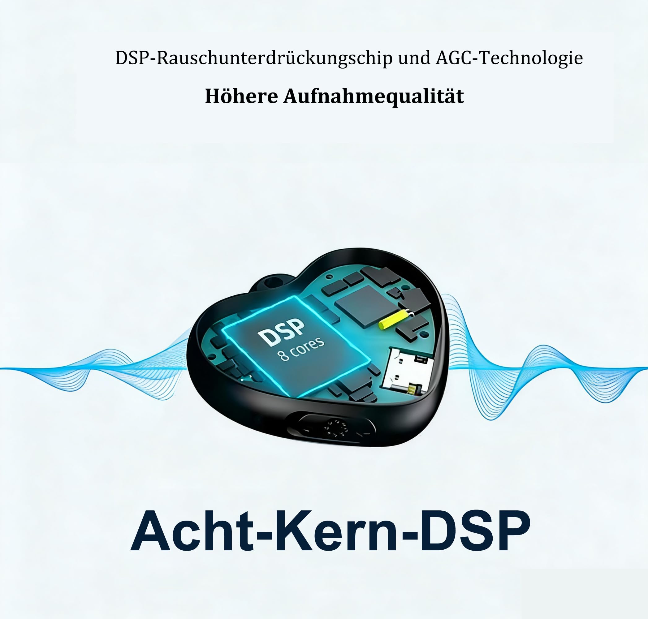16G Mini abhörgerät Micro Diktiergerät mit Voice Activated Micro Halskette Recorder digital Voice Recorders für Vortrag Vorlesung Interview Meeting Lektion Kleine Aufnahmegerät …