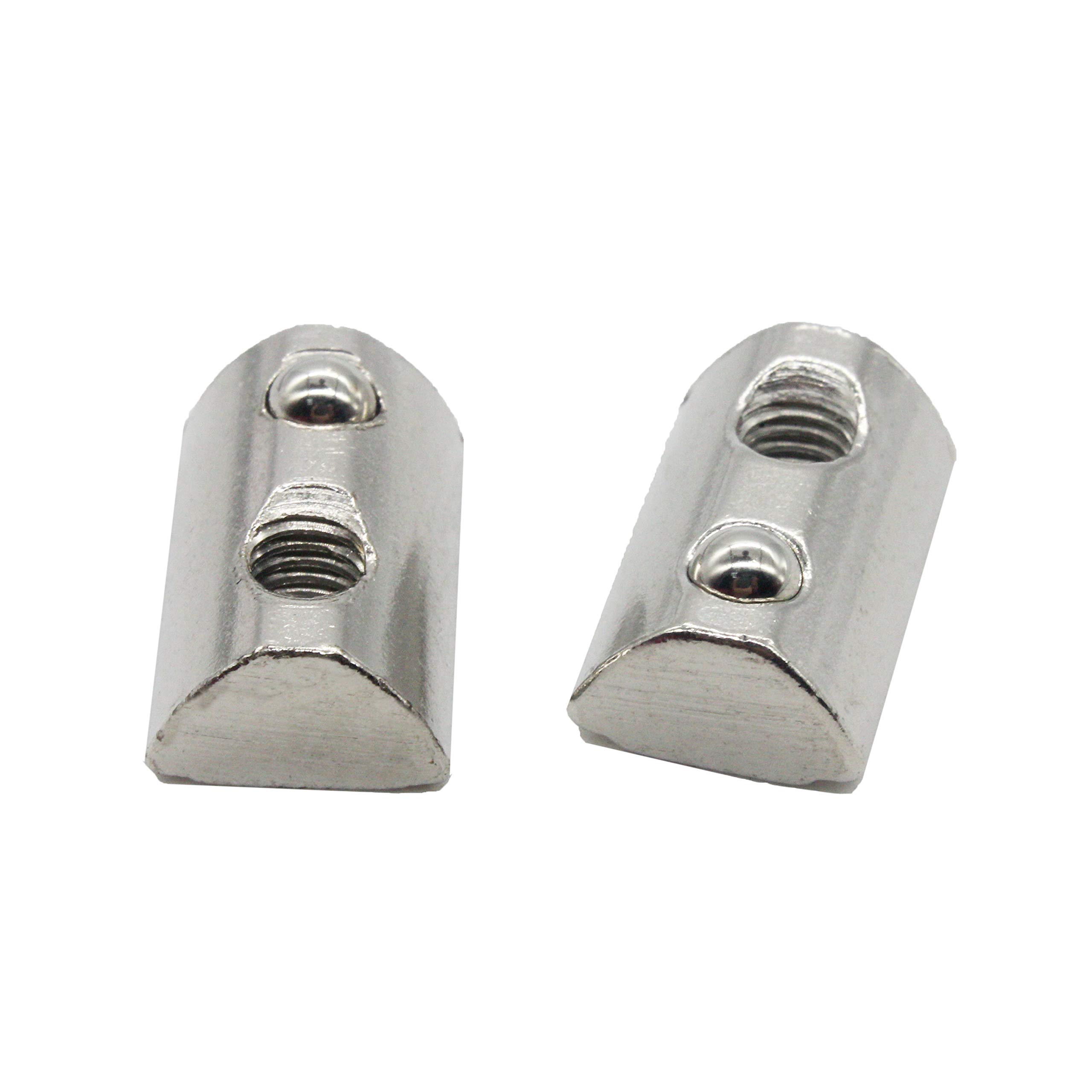 20 X Slot Stone 11.5 X 4.5 Mm, N8, M6, With Spring Plate, Galvanised Steel