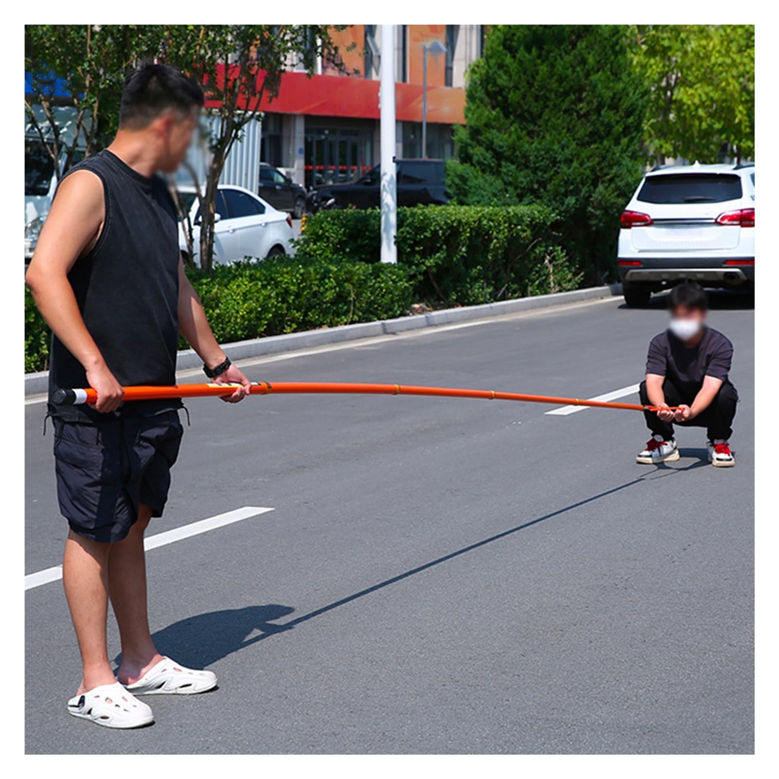 Asta di salvataggio telescopica regolabile for piscina, for parchi acquatici, barche e piscine, 1 pezzo(18ft)