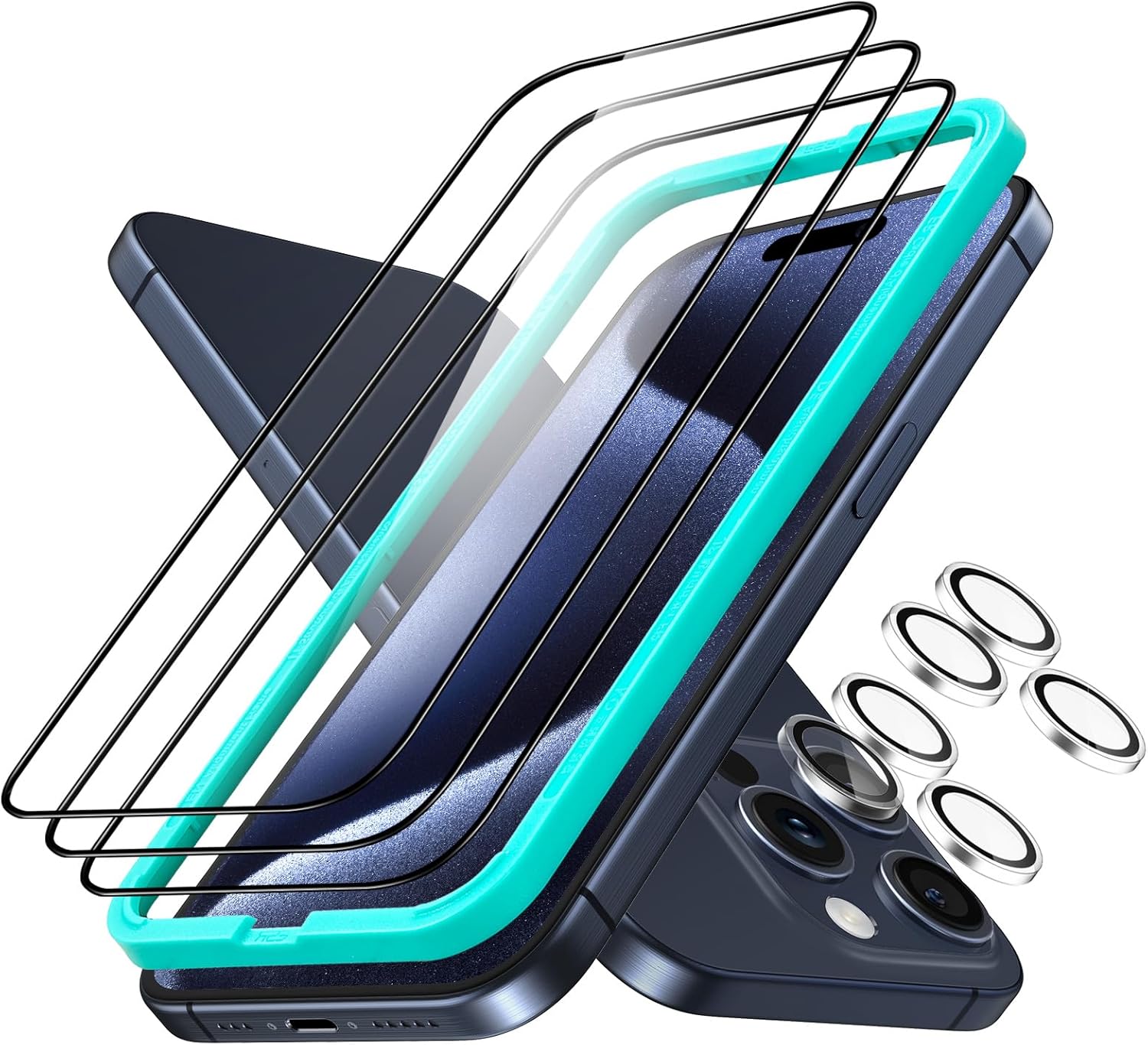 ESR Armorite Screen Protector Set for iPhone 15 Pro Max, Ultratough