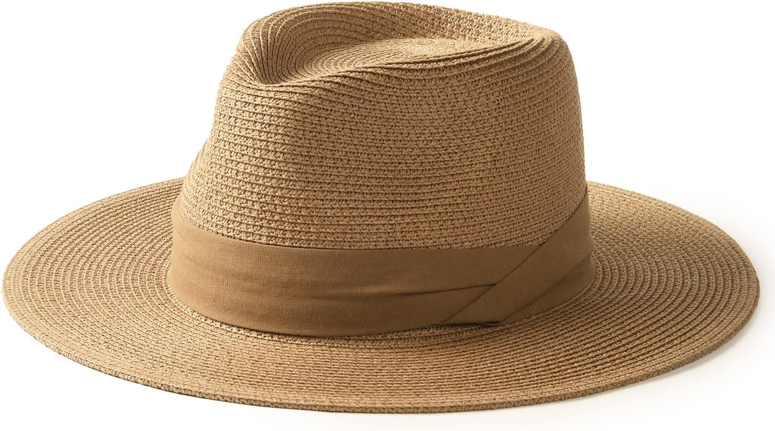 FURTALKPanama Hat Sun Hats for Women Men Wide Brim Fedora Straw Beach Hat UV UPF 50