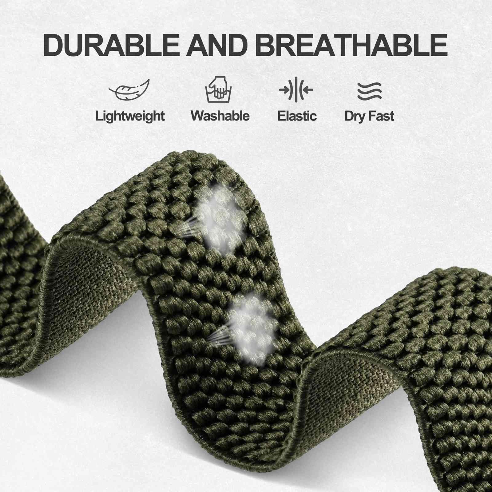 ANNEFIT Rozciągliwy nylonowy pasek do zegarka dla mężczyzn i kobiet, regulowany, elastyczny pasek do zegarka z szybkim zapięciem, zamiennik paska 16 mm, 17 mm, 18 mm, 19 mm, 20 mm, 22 mm, 24 mm