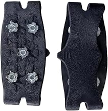 Couvre-chaussures antidérapants avec crampons à glace à 5 goujons, poignées de traction en silicone transparent, pour marcher sur des surfaces glacées, accessoires de chaussures d'hiver
