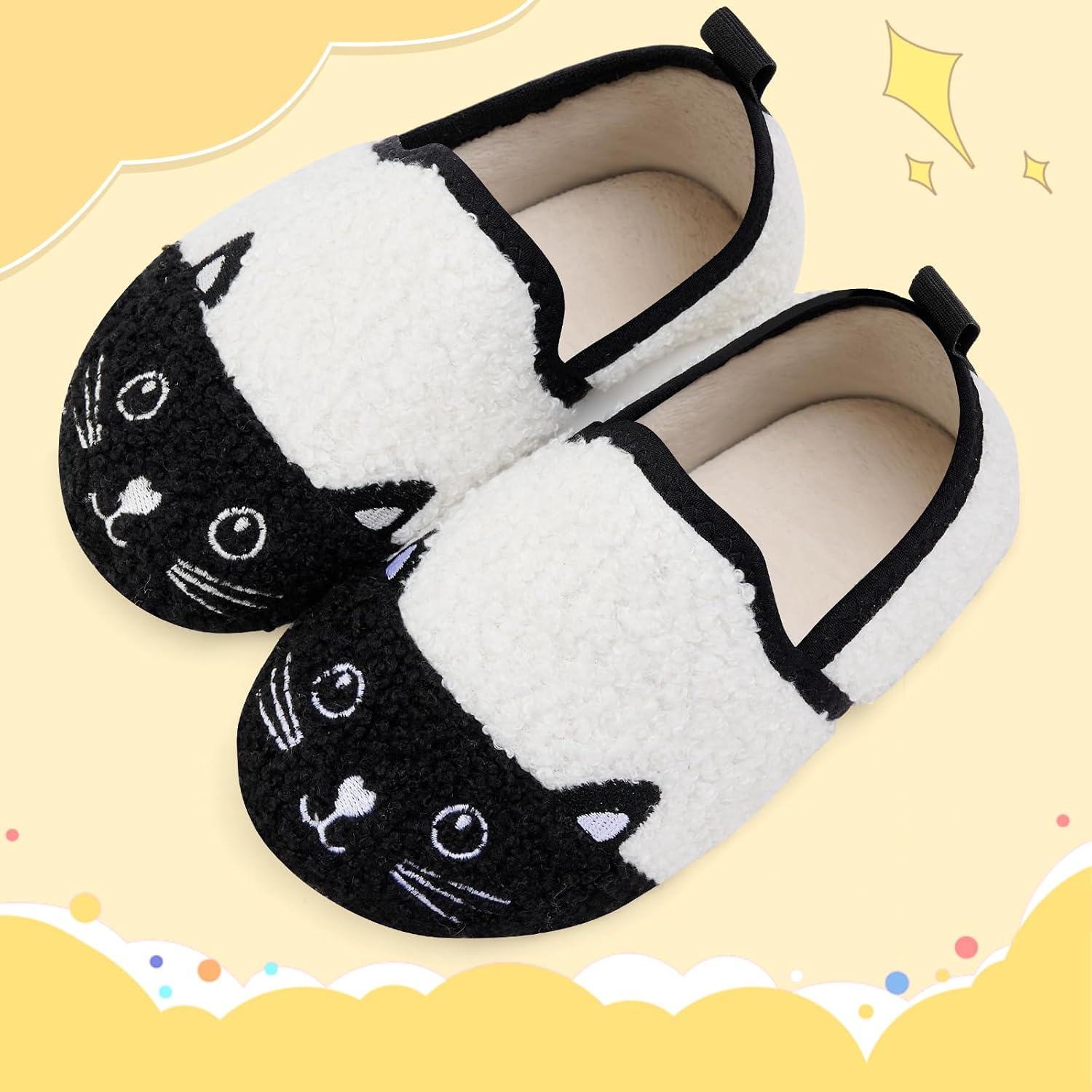 VIFUUR Kids Boys Girls House Slippers Babys Slip on Barefoot Socks Tollder