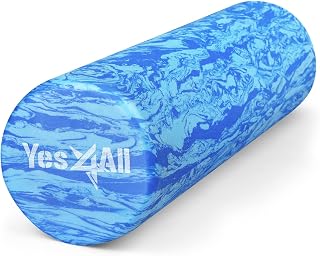 Yes4All EVA Firm Foam Roller for Back Pain Relief - 12/18/24/36 Inch Round Roller for Yoga, Pilates, Exercise & Recovery