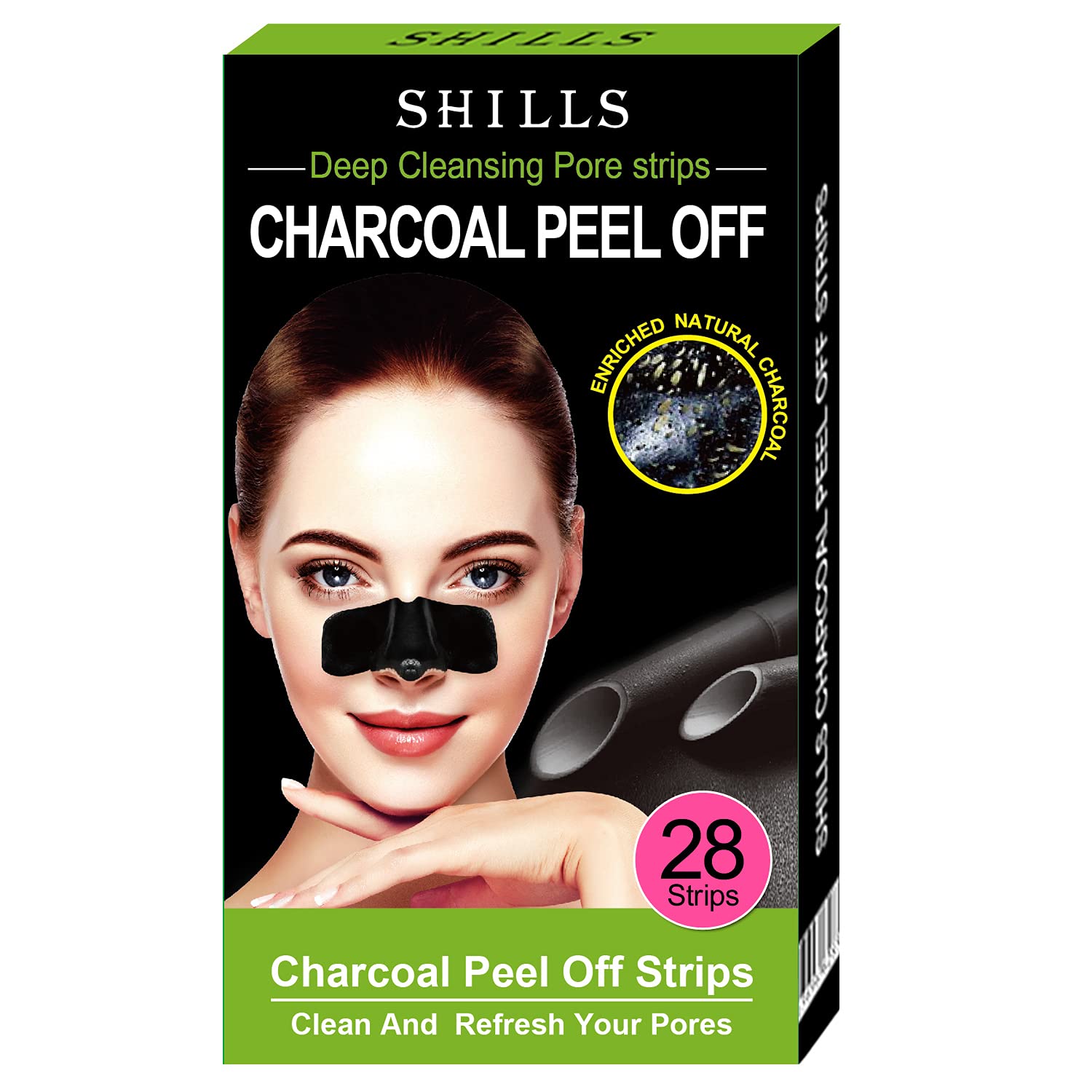 SHILLS Purifying Pore Strips, Nose Strips, 28 Count Strips, Deep Cleansing Blackhead Remover Strips, Blackhead Remover Nose Combo Pack : Beauty & Personal Care