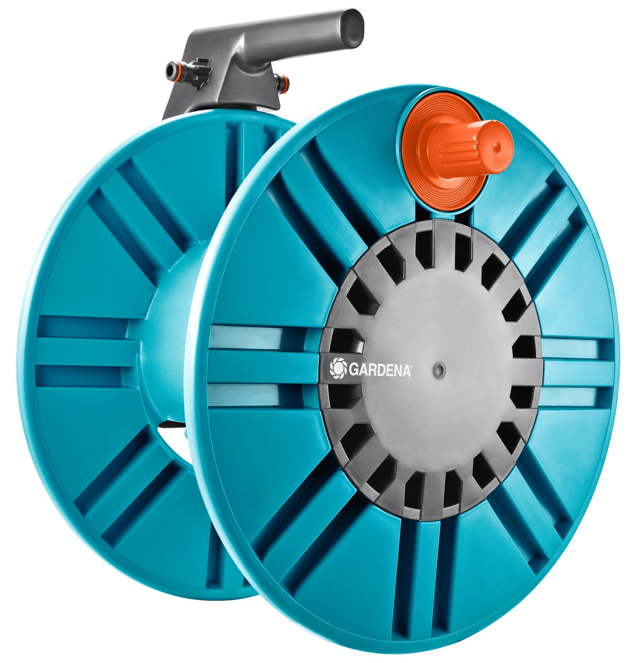 Classic Wall-Fixed Hose Reel 60 with Hose Protection Guide: for Simple Wall-mounting, with Anti-drip Device, Angled Connection, high Capacity, Space-Saving (2650-20)