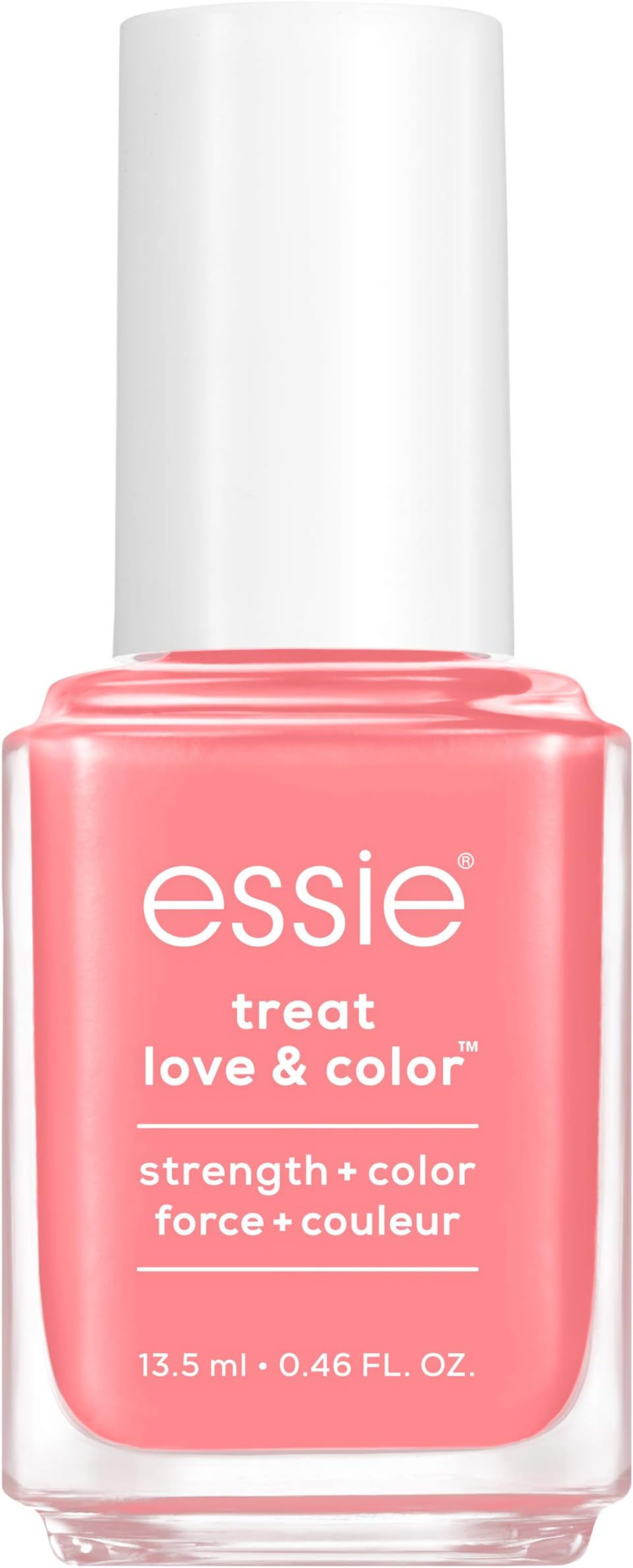 Treat, Love and Color, Strength and Color Nail Care Polish, Take 10, Full Coverage Peach Coral with Pink Undertones, 0.46 Ounce