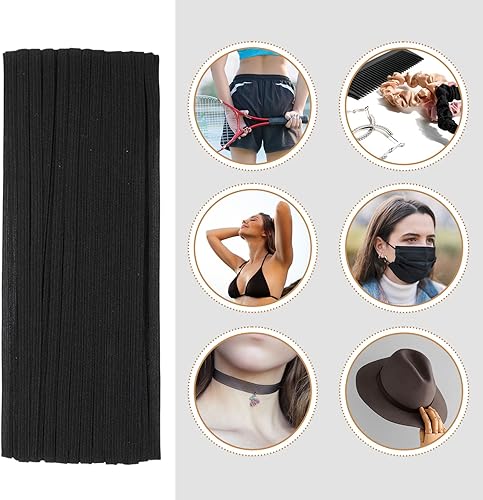 Vista 12 de Shappy Banda elástica para coser de punto (1/2 pulgada x 11 yardas, blanco)