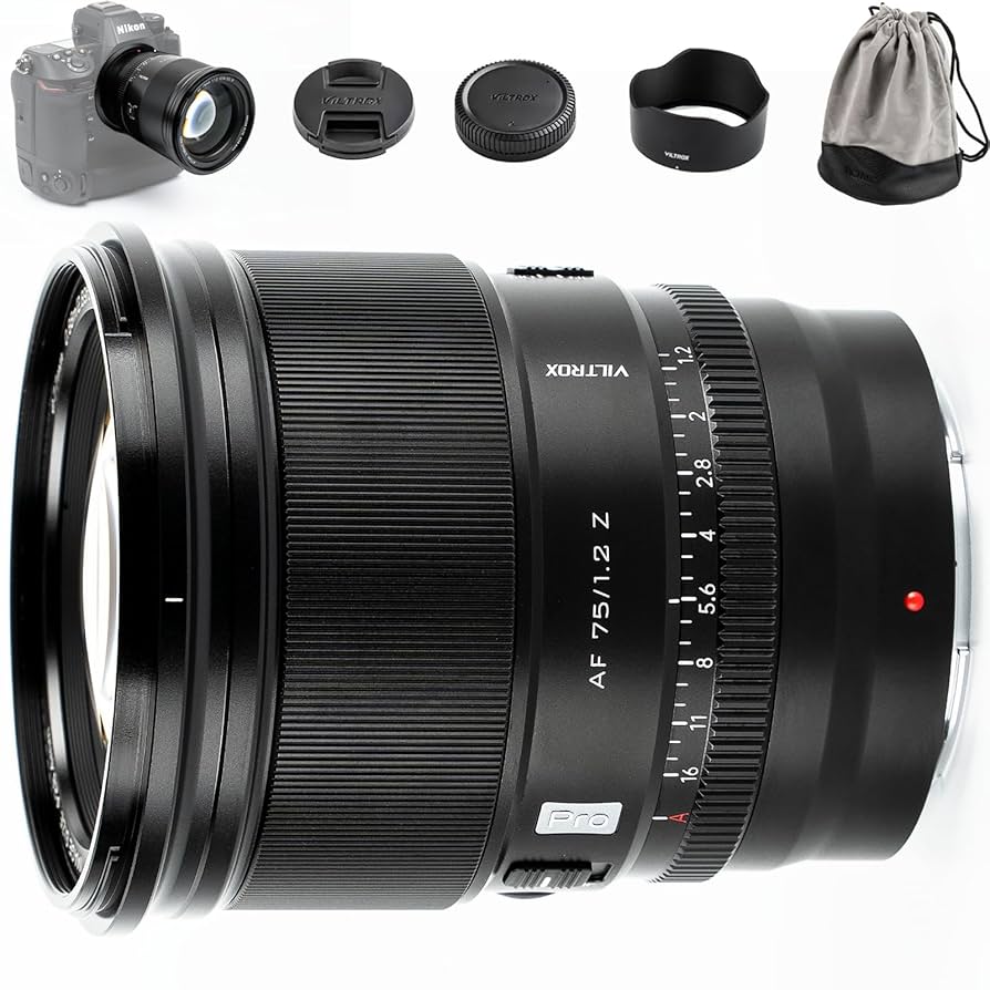 VILTROX AF 75/1.2 E レンズ Amazon.com : VILTROX 75mm f/1.2 F1.2 PRO E Lens APS-C Auto