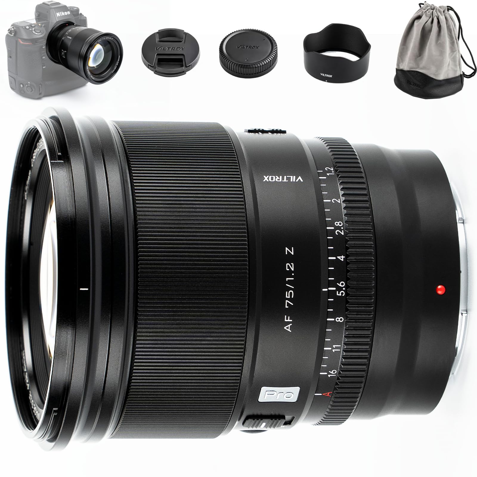 VILTROX AF 75mm F1.2 Pro Zマウント Viltrox AF 75mm F1.2 Pro APS-C Lens for Nikon Z-Mount