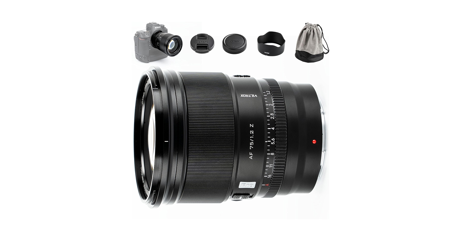 Amazon.com : Viltrox AF 75mm F1.2 Pro Z APS-C Lens for Nikon Z