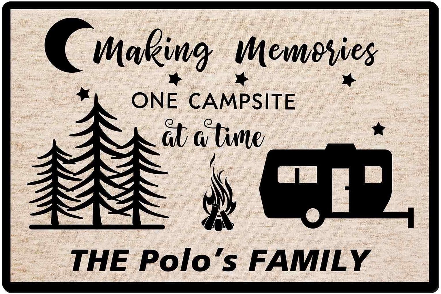 Custom Camper Door Mat with Name,Personalized Rv
