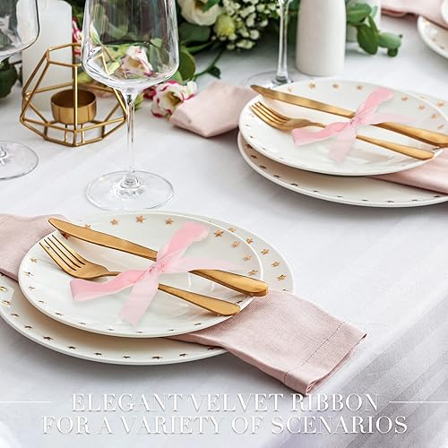 Miniatura 142 de Chuangdi 3/8 pulgadas, 60 yardas, cinta de terciopelo azul verde azulado de Navidad, cintas anchas de terciopelo vintage para adornos de árbol