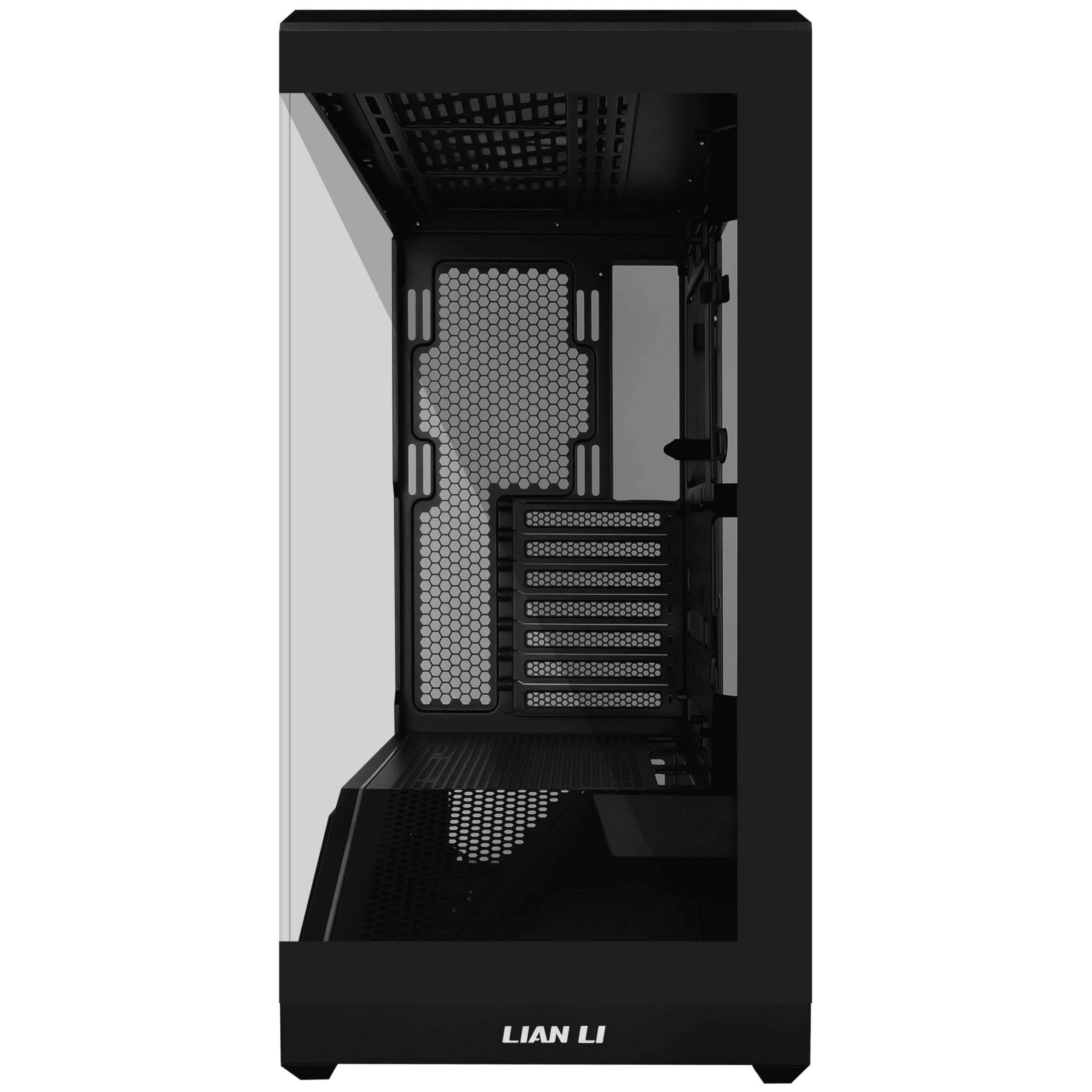 Lian Li V100 Mid Tower Case – Black, ATX Support, Mesh Front Panel, Tempered Glass, USB-C, Tool-Free Side Panel - 5