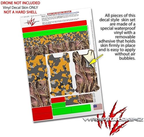 Miniatura 4 de Skin Wrap 2Pack para DJI Ryze Tello Drone wraptorcamo Vieja Escuela camuflaje naranja Drone No Incluidas