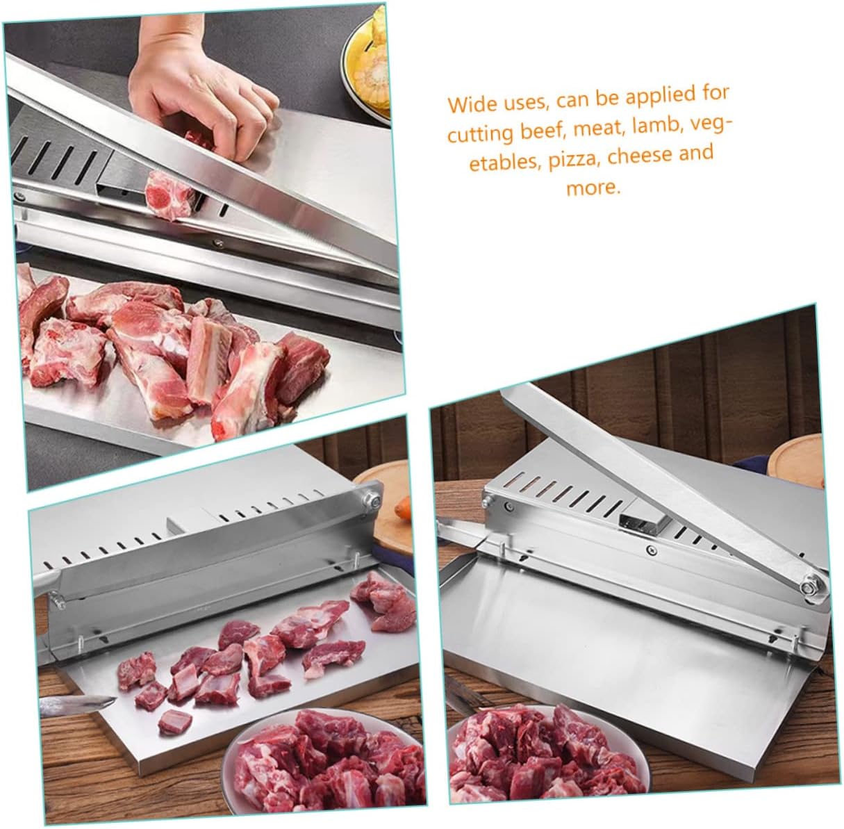 Manual Meat Slicer Meat Cutter Beef Ribs Chopper for Chicken Fish Cheese Multipurpose Kitchen Tool for Home Cooking Bbq Hotpot