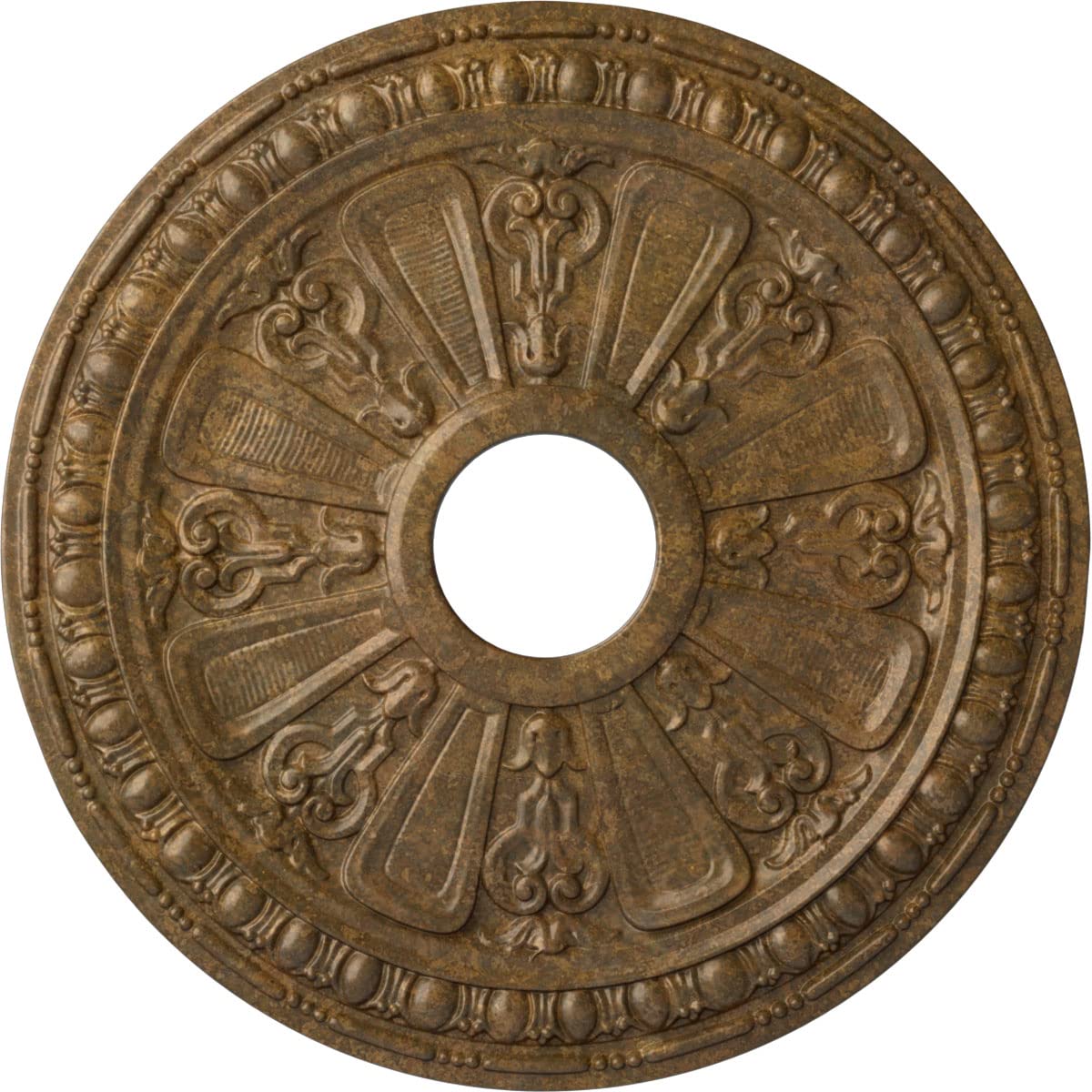 Ekena Millwork CM18RARZS Raymond Ceiling Medallion, Rubbed Bronze