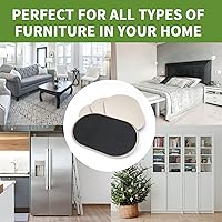 Vista 7 de Deslizadores de muebles para alfombra 4 piezas - 9 1/2 pulgadas Deslizadores para mover muebles, protectores de pisos para patas de sillas - Mueve