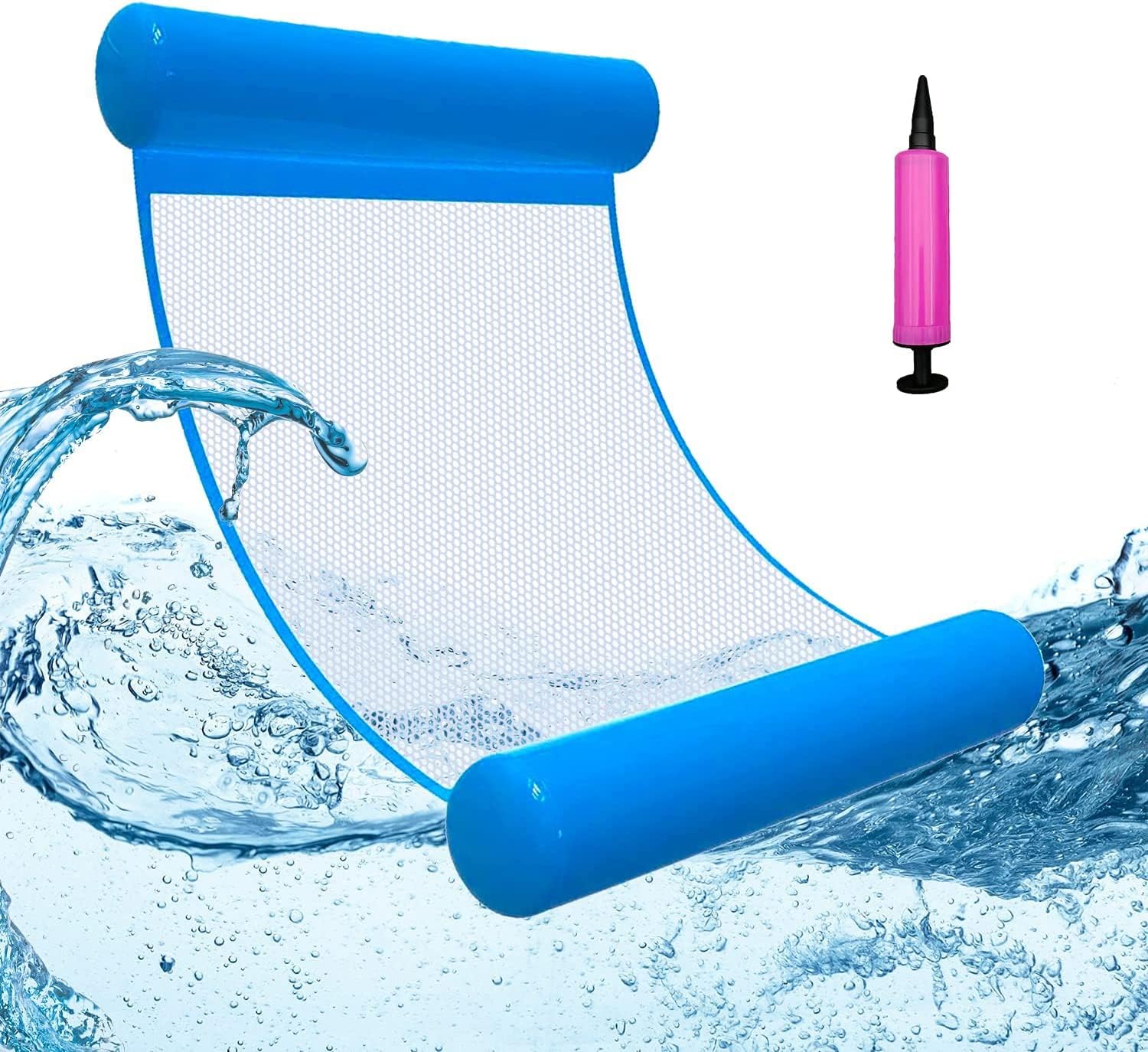 Amaca Galleggiante, Materassino per Piscina Amaca Gonfiabile Piscina Amaca Mare 4 in 1 Poltrona Galleggiante Piscina Materasso Piscina