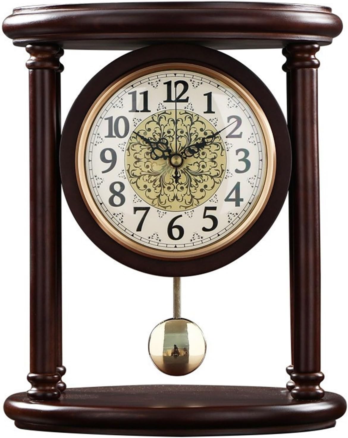 Mantel Table Clock Table Clock Table Clock Retro Chinese Style Solid Wood Table Clock Clock Home Living Room Table Living Room Home Decor