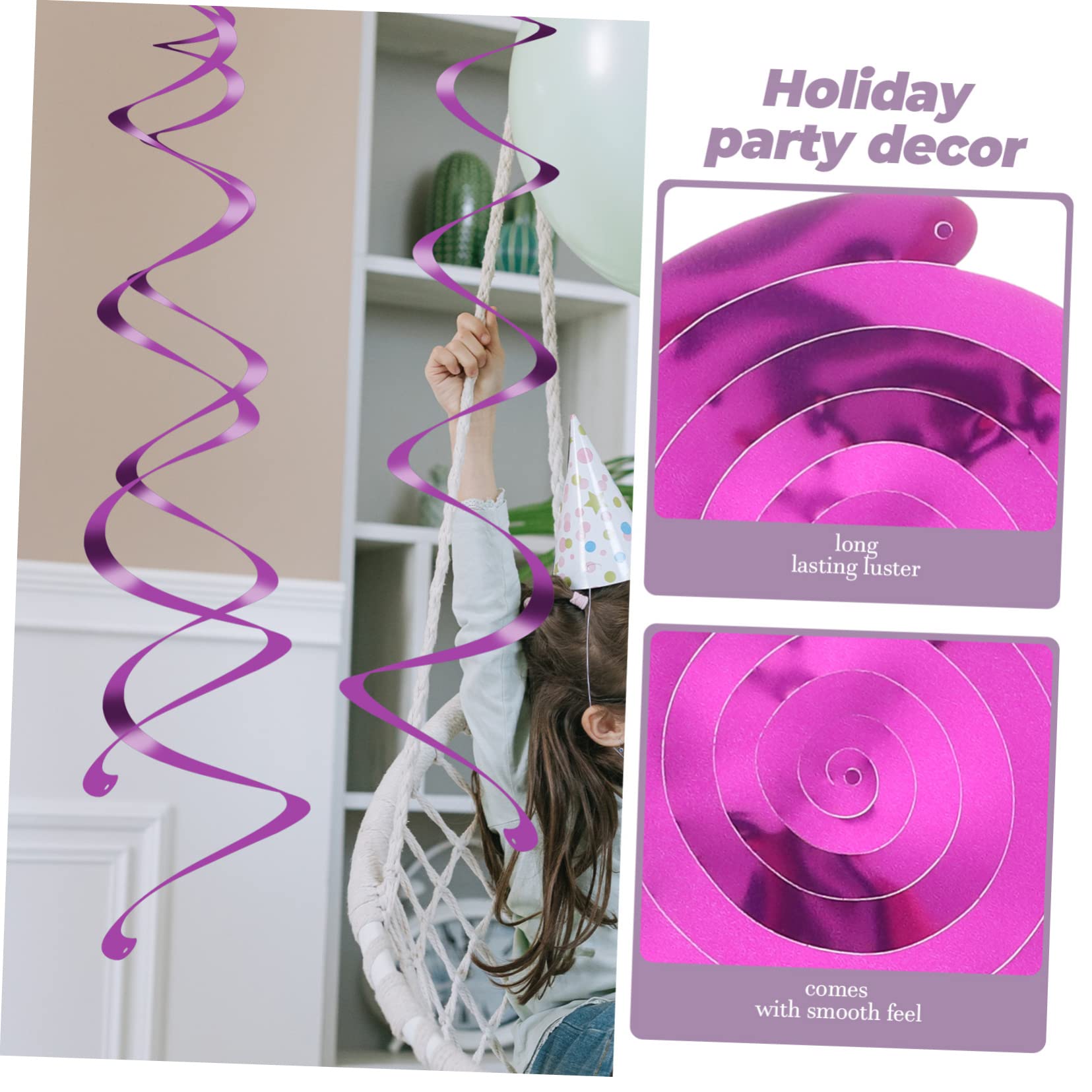 KOMBIUDA 120pezzi Decorazioni Spirale Per Feste Per Compleanni Shower e Matrimoni Design Creativo e Facile Da Usare Colori Misti Per Ogni Occasione