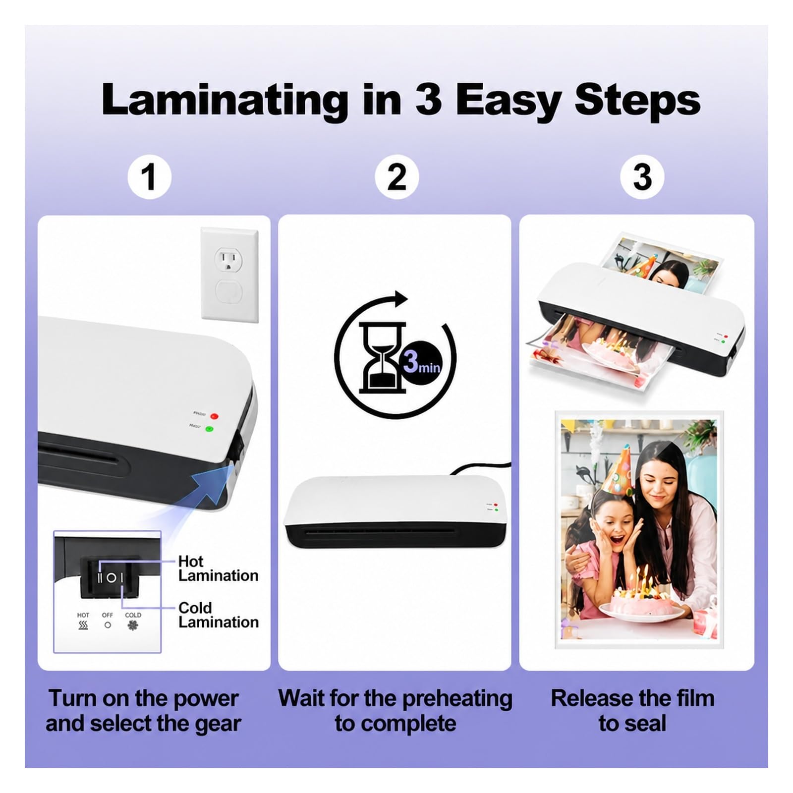 Laminiergerät, Heiß- Und Kaltmodus Der Laminiermaschine für Zuhause,Büro