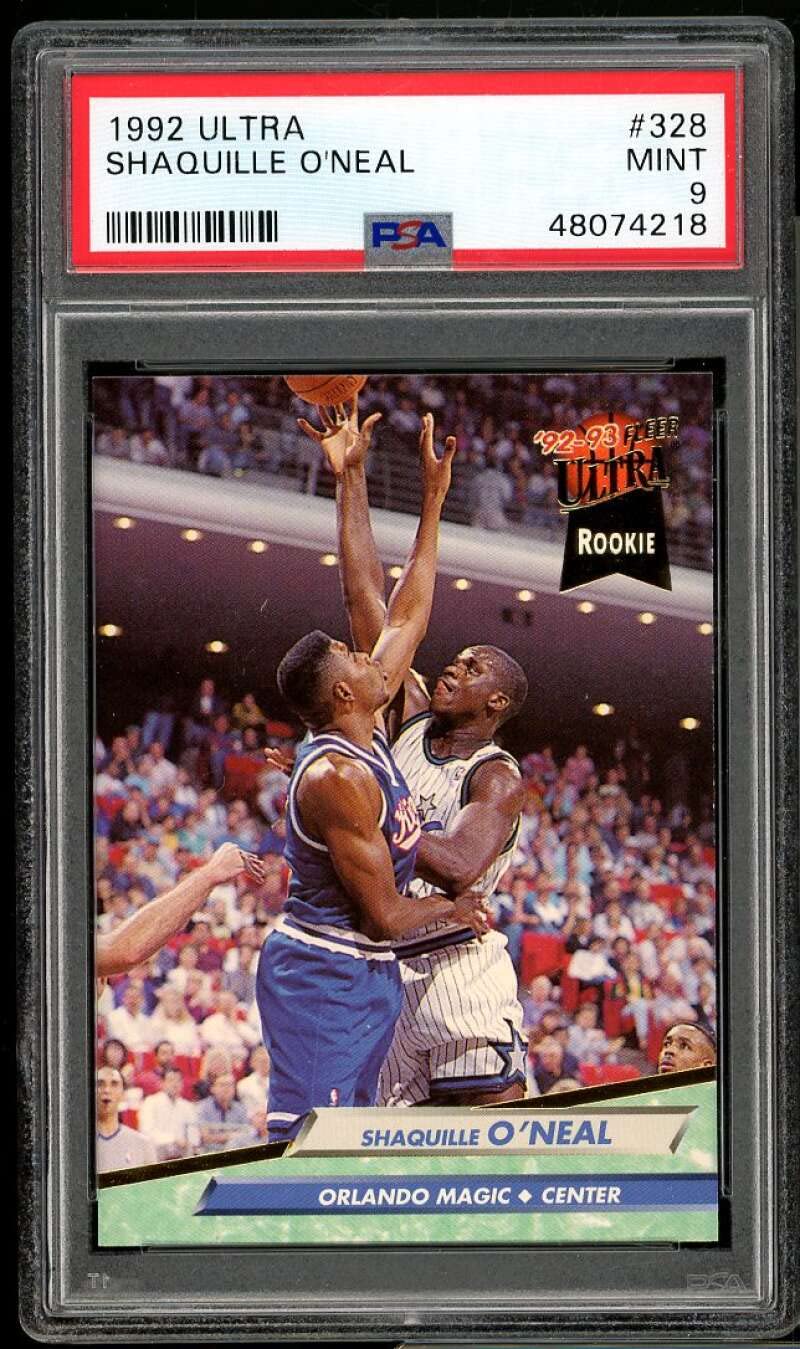 Amazon.com: Shaquille O'Neal Rookie Card 1992-93 Ultra #328 PSA 9